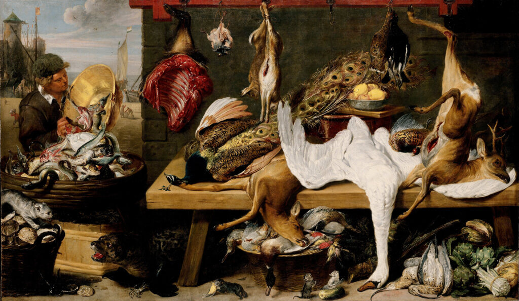 Market Scene on a Quay by Frans Snyders